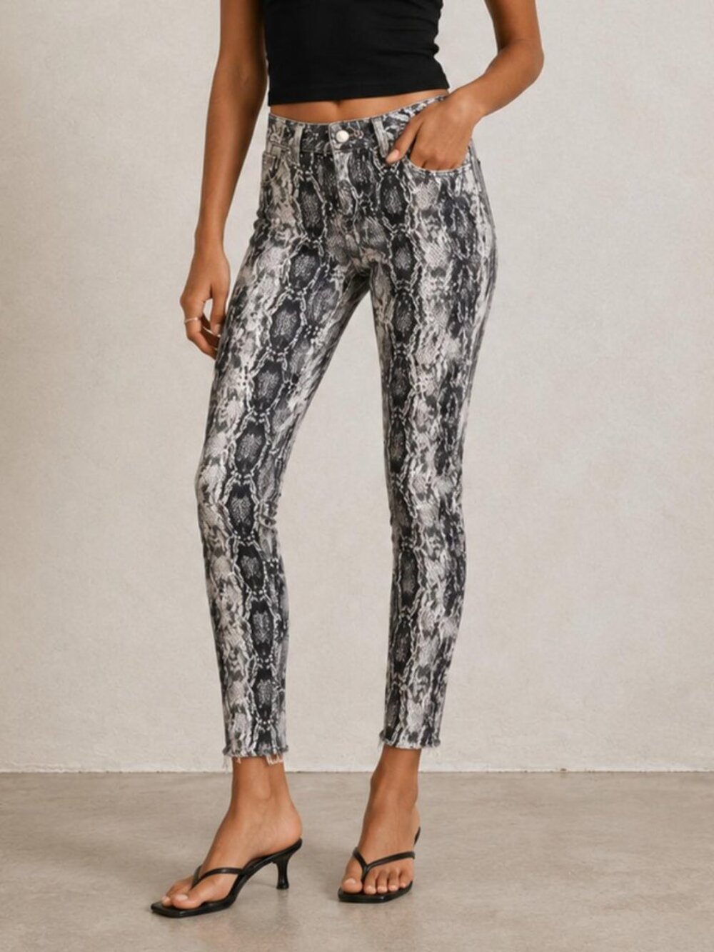 ZARA | Snake Print Jeans